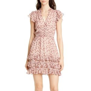Rebecca Taylor ruffle metallic dress